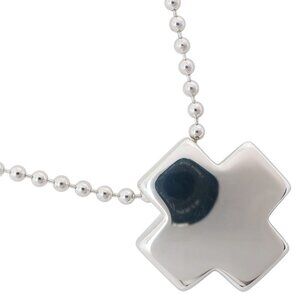TIFFANY&Co. Roman cross Necklace Ball chain Silver925 cross 13.7g Women